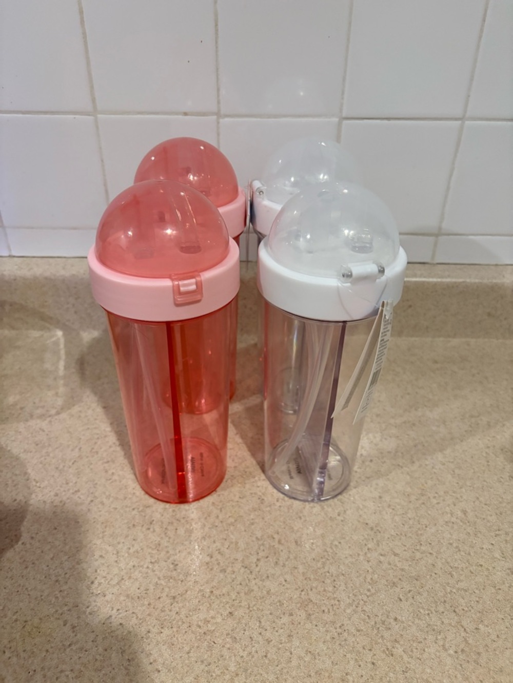 Portable Straw Cup for Dual Beverages